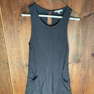 Navy A-Line Tank Dress w. Pockets